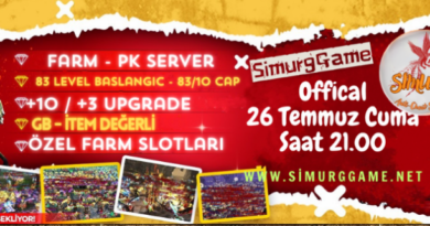 Simurggame.net – Lotus – V25xx Farm PK Server 26 Temmuz Cuma 21:00